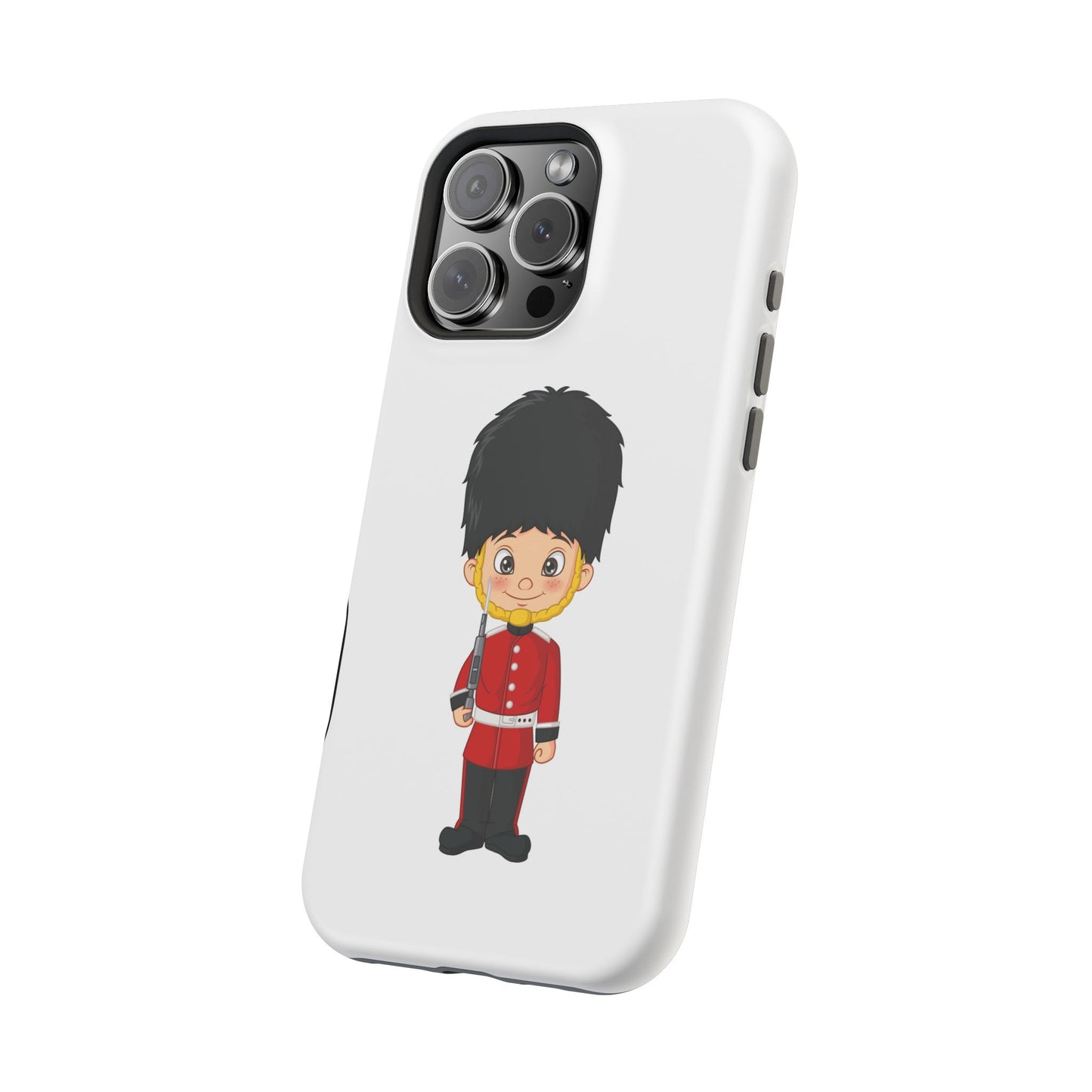 Cute Cartoon Soldier Magnetic Tough Case, Kid's Phone Cover, Fun Gift for Children, Birthday Present, Youth Accessories, Durable Protection