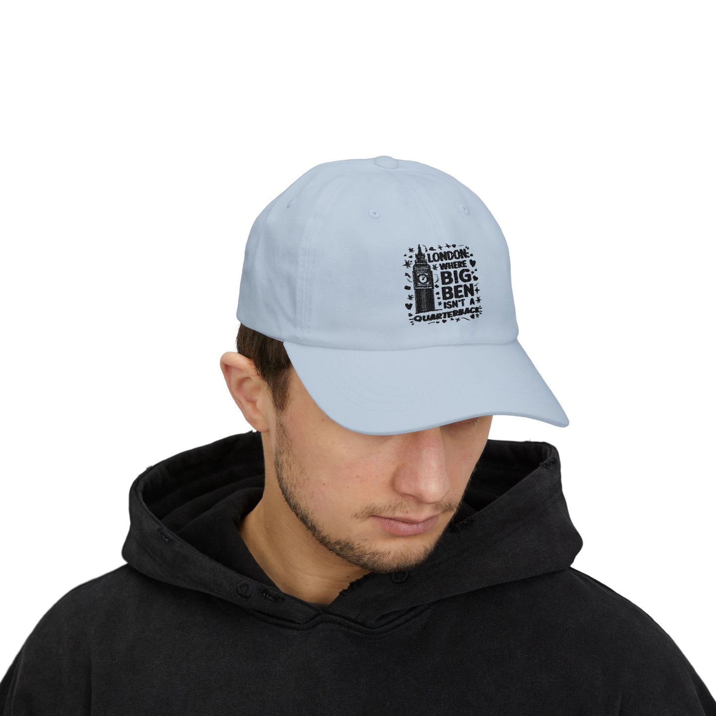 London Big Ben Dad Cap, Unique Dad Hat, Casual White Cap, Great Gift for Father's Day, Travel Souvenir, Trendy Accessory