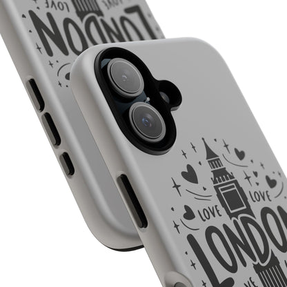 London Love Phone Case, Tough Cases, Stylish Phone Accessories, Unique Gift for Travelers, London Souvenir, Love Design