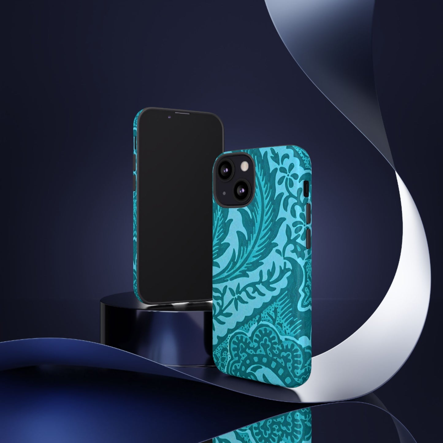 Protective Phone Case with Elegant Teal Design, Tough Cases, Floral Phone Cover, Stylish Smartphone Protection, Gifts for Her, Trendy [...]
