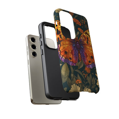 Butterfly Phone Case, Tough Cases for Nature Lovers, Vibrant Floral Design, Gift for Her, Cute Phone Accessories, Butterfly Artwork