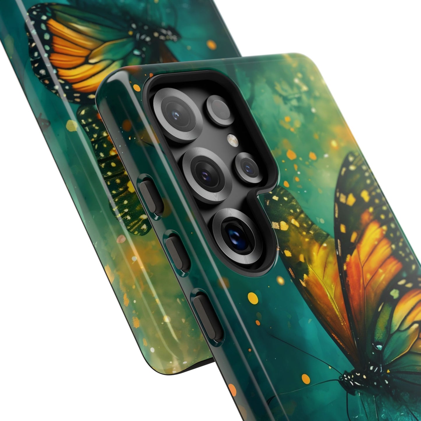 Colorful Butterfly Phone Case, Tough Cases for iPhone and Samsung, Cute Tech Accessories, Nature Lovers Gift, Vibrant Floral Design