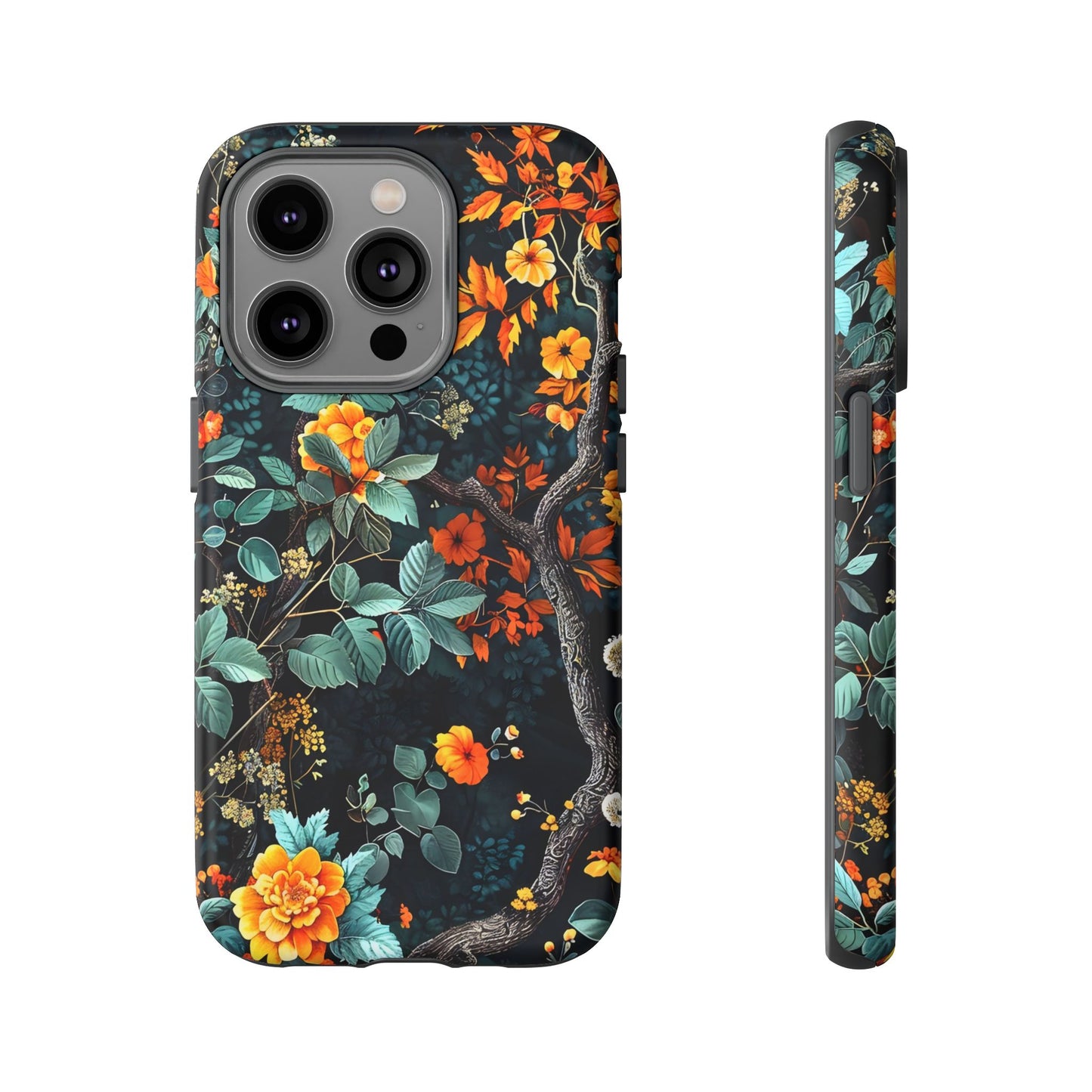 Floral Phone Case | Tough Cases, Protective Cover, Gift for Her, Autumn Vibes, Floral Phone Accessory, Unique Design