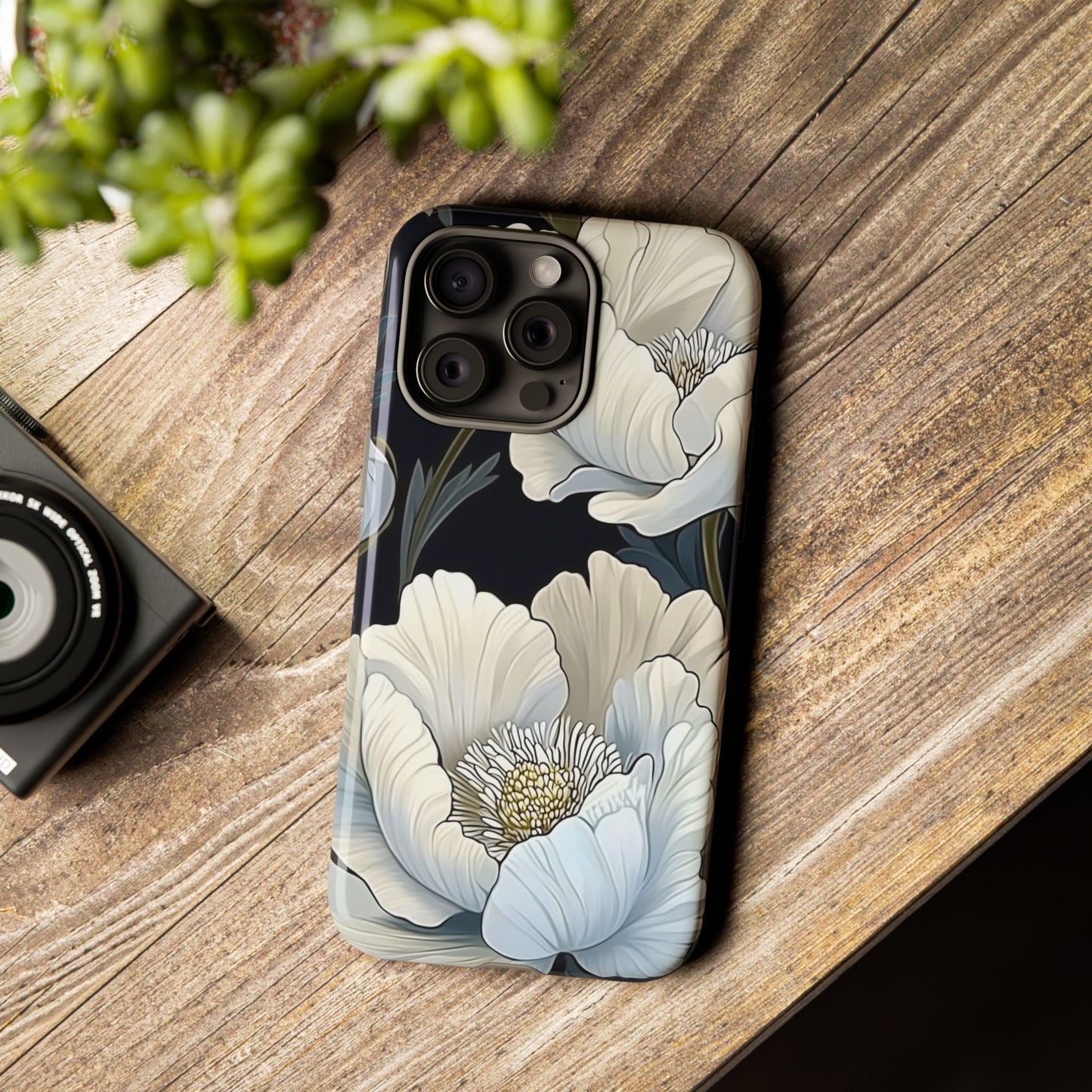 Floral Phone Case, Tough Cases for Women, Stylish Phone Cover, Floral Design Phone Protector, Nature Inspired Tech Accessories