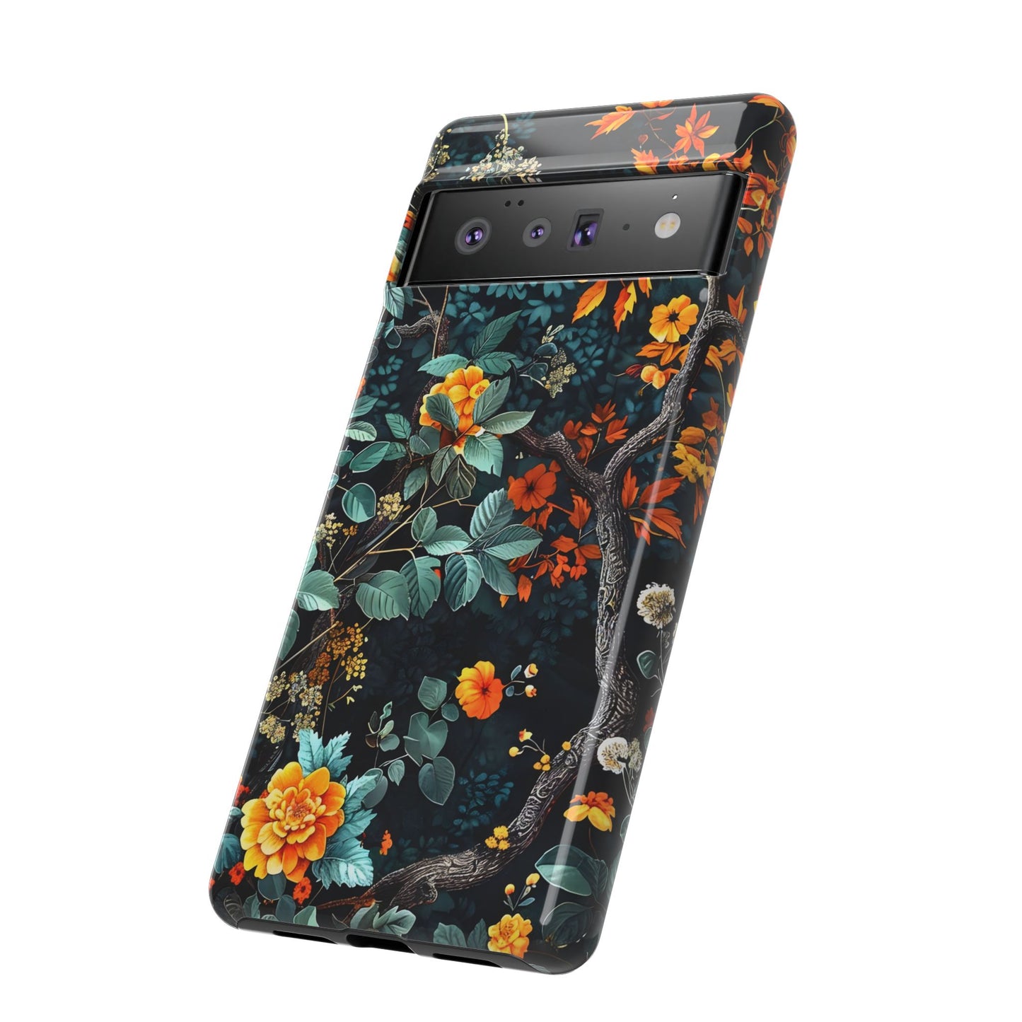 Floral Phone Case | Tough Cases, Protective Cover, Gift for Her, Autumn Vibes, Floral Phone Accessory, Unique Design