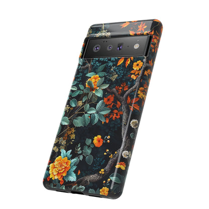Floral Phone Case | Tough Cases, Protective Cover, Gift for Her, Autumn Vibes, Floral Phone Accessory, Unique Design