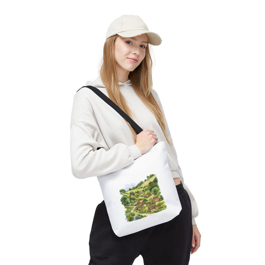 Scenic Landscape Tote Bag, Eco-Friendly Shopping Bag, Summer Outings, Outdoor Adventure, Gift for Nature Lovers