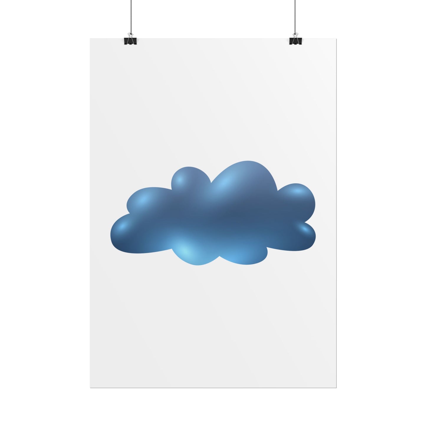 Blue Cloud Art Print, Minimalist Wall Decor, Kids Room Wall Art, Nursery Poster, Aesthetic Home Decor, Modern Art Print