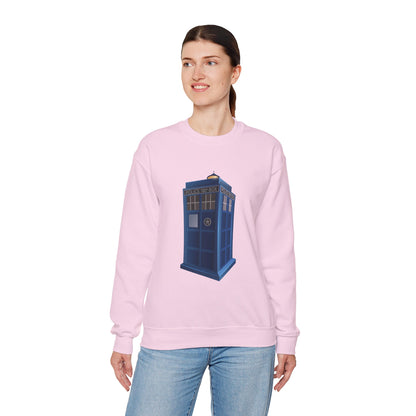 Unisex Heavy Blend™ Crewneck Sweatshirt - British Police Public Call Box - Iconic TARDIS Design