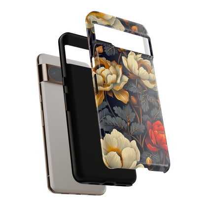 Floral Phone Case - Tough Cases, Stylish Mobile Cover, Flower Design, Holiday Gift, Trendy Accessory, Eco-Friendly Case