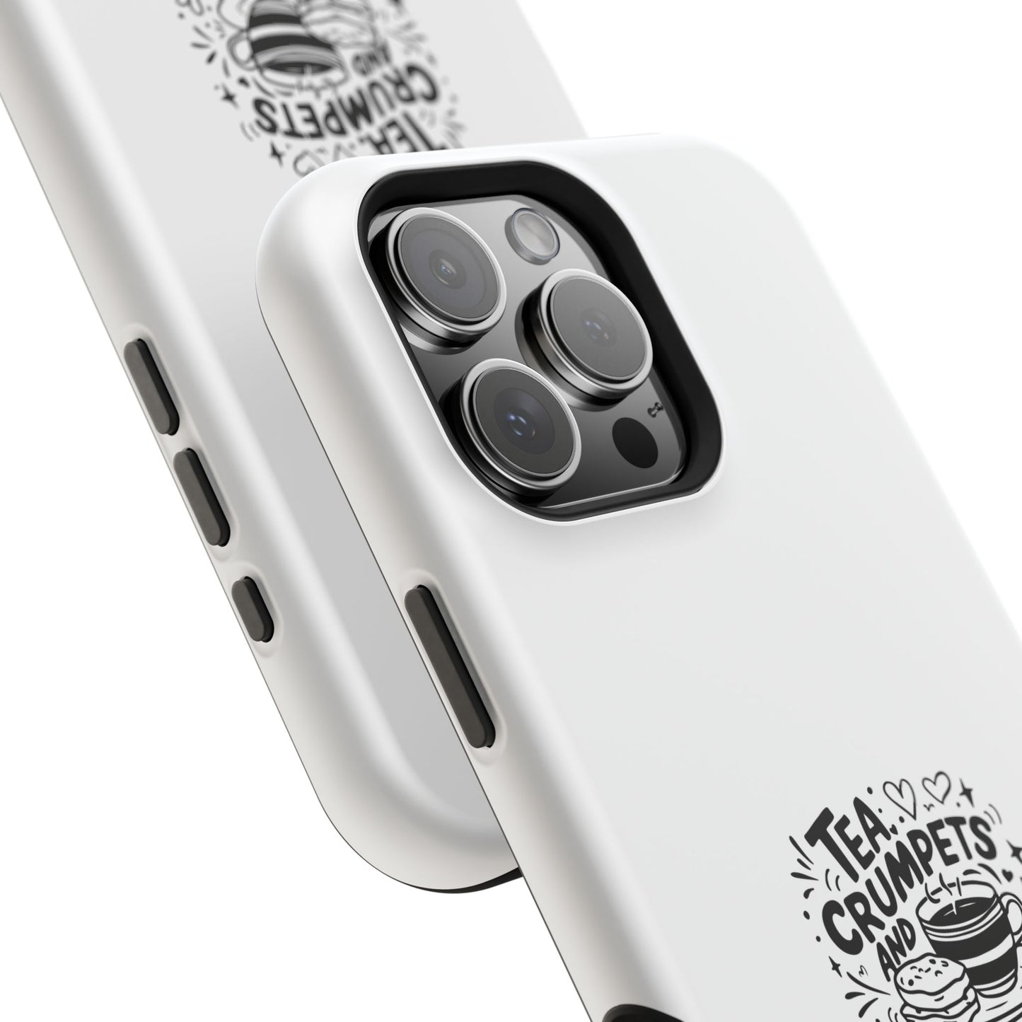 Magnetic Phone Case - Tea Crumpets London Adventures, Gift for Travelers, Cute Phone Cover, Unique Phone Accessory, Fun Design
