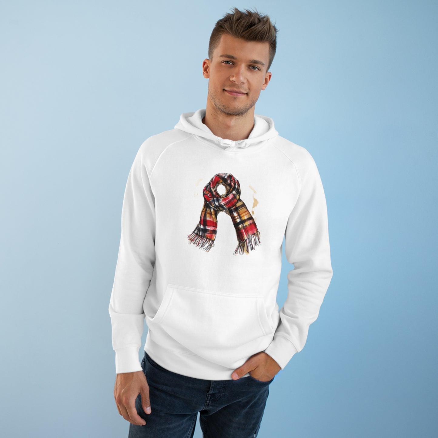 Unisex Hoodie - Breathable British Plaid Scarf