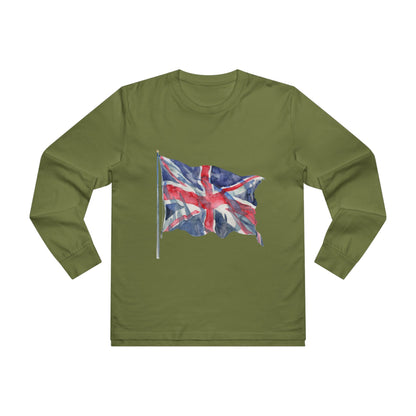 Men’s Base Longsleeve Tee - British Flag - Iconic Union Jack Design