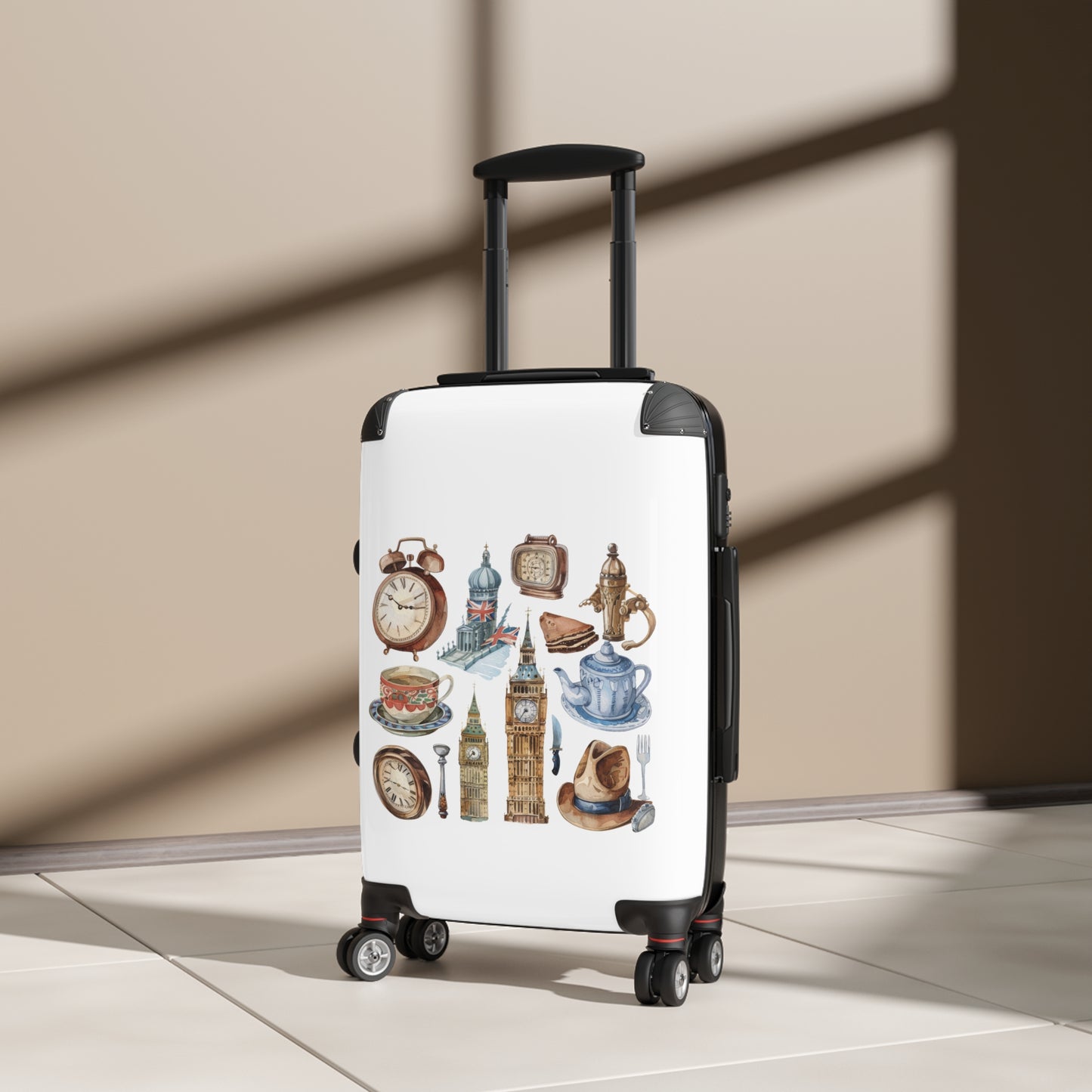 Big Ben Watercolor Splash Suitcase