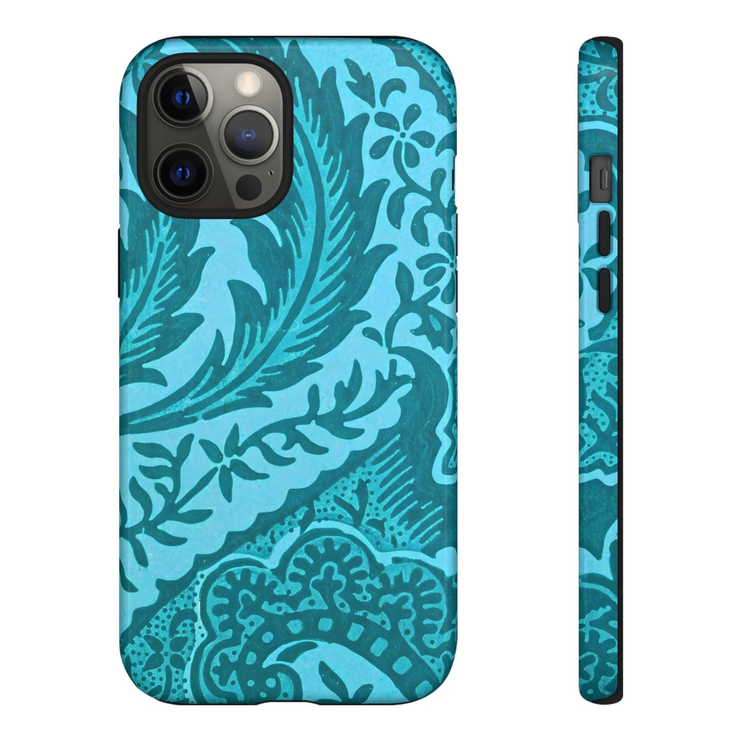 Protective Phone Case with Elegant Teal Design, Tough Cases, Floral Phone Cover, Stylish Smartphone Protection, Gifts for Her, Trendy [...]