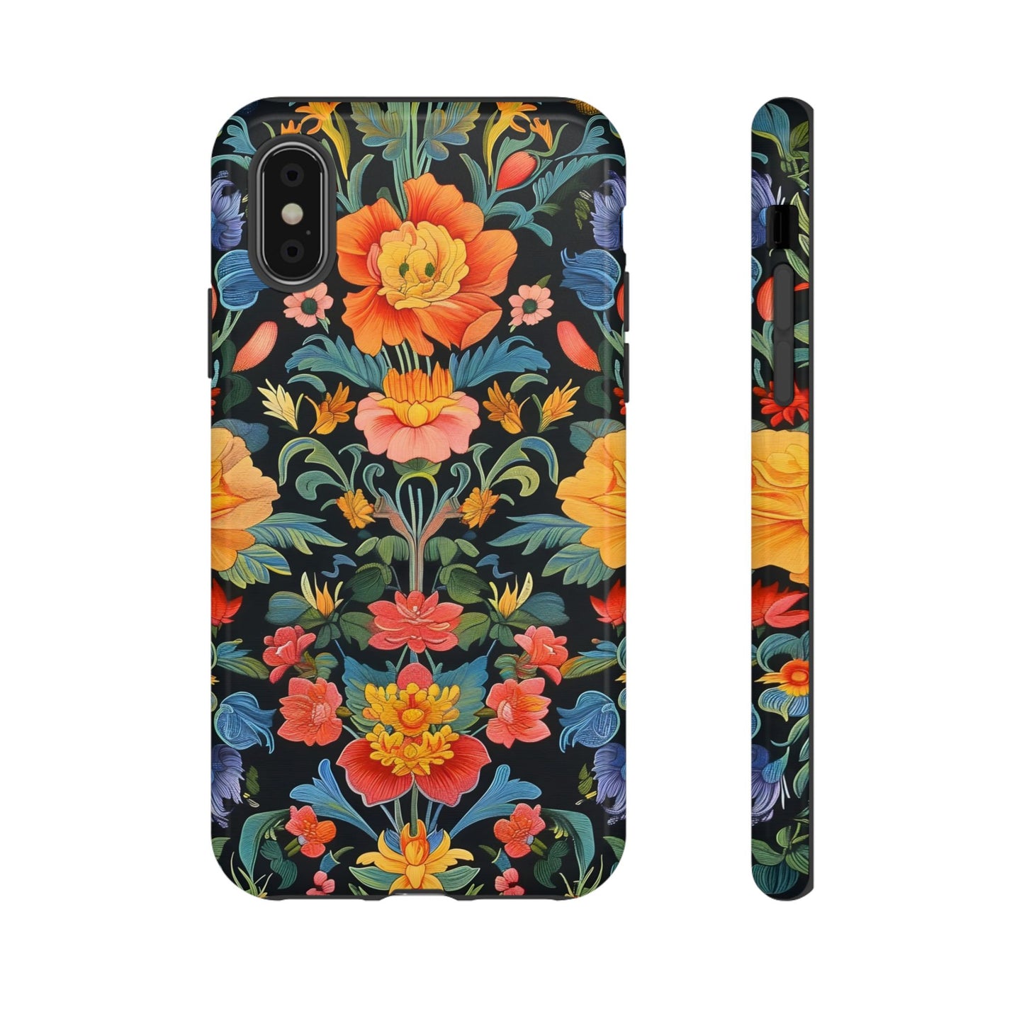Floral Phone Case - Vibrant Flower Pattern, Tough Case for iPhone, Samsung, Aesthetic Gift, Flower Lover Accessory