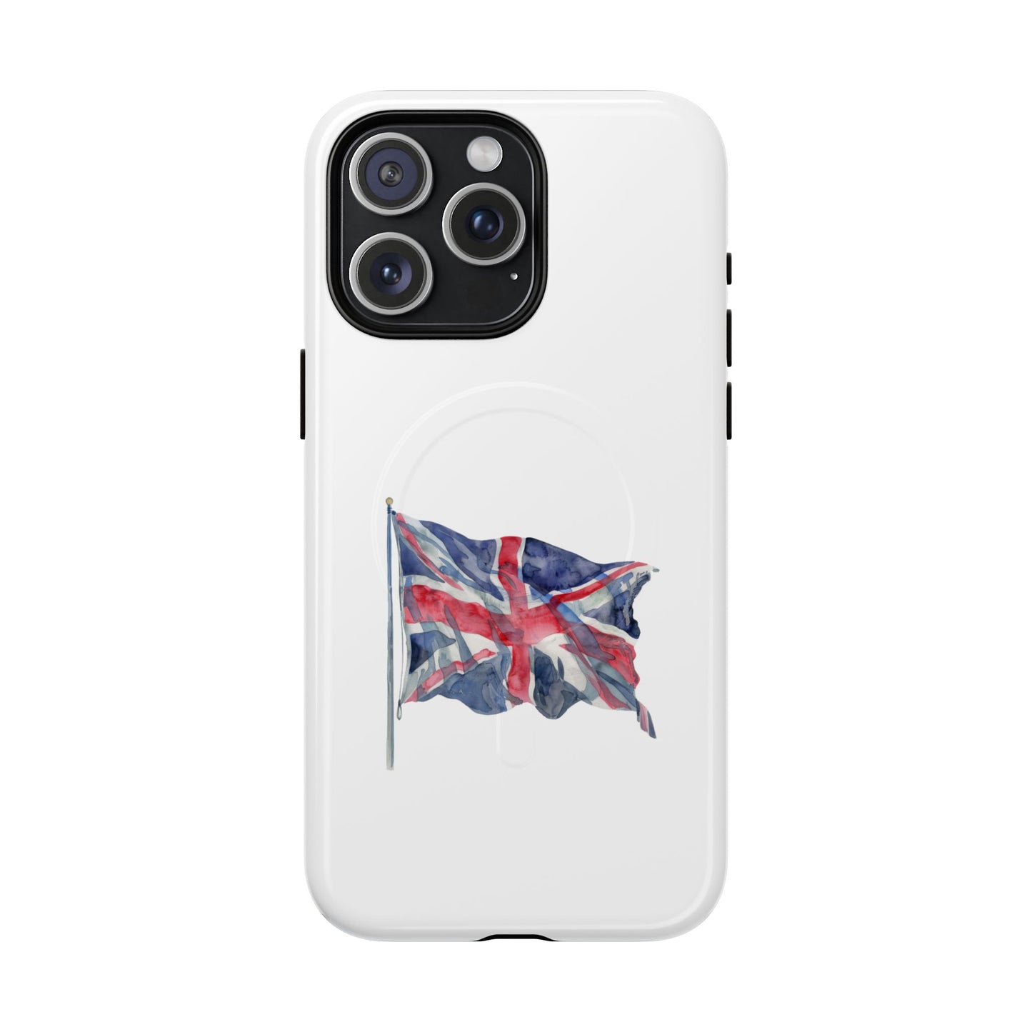 UK Flag Tough Magnetic Phone Case, Durable Phone Cover, Custom MagSafe Compatible, Gifts for Travelers, British Flag Mac Case