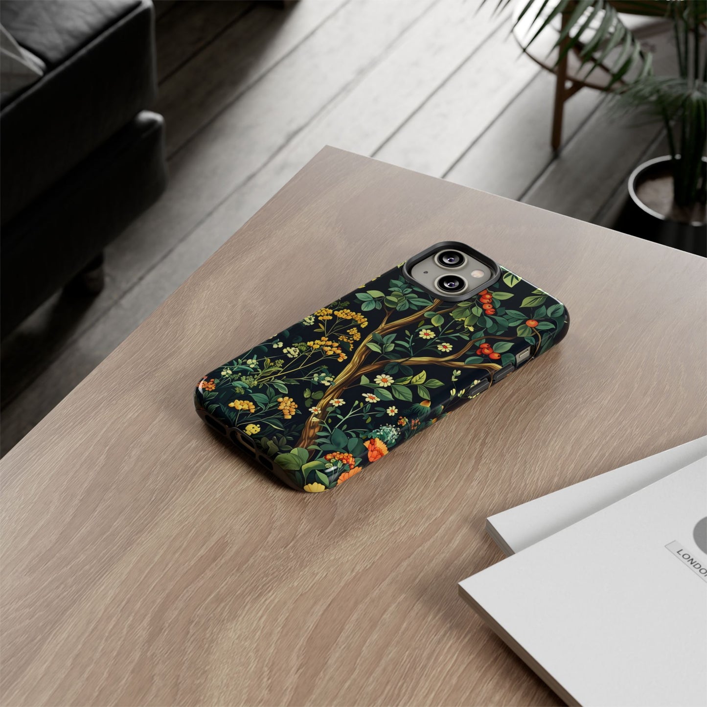 Floral iPhone Case, Nature Inspired Tough Case, Botanical Phone Cover, Eco-Friendly Gift, Unique Floral Design
