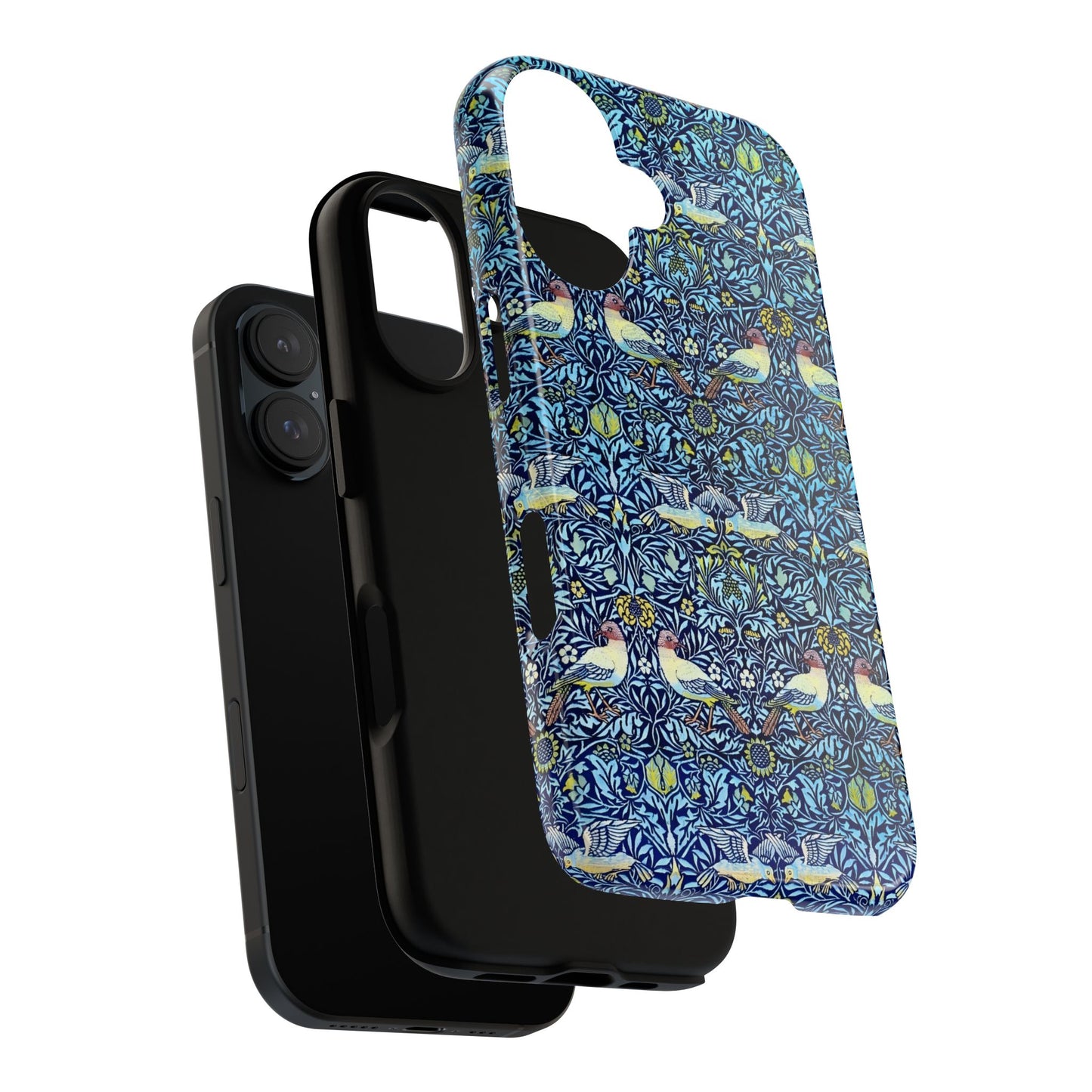 Bird and Floral Pattern Phone Case, Tough Cases, Gift for Nature Lovers, Eco-friendly, Custom Phone Accessories, All-Occasion