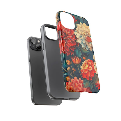 Floral Phone Case - Vibrant Tough Cases, Stylish Floral Cell Phone Cover, Gift for Her, Trendy Phone Accessory, Flower Design