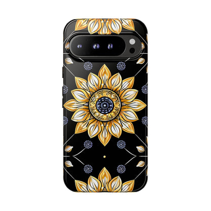 Floral Phone Case with Mandala Design, Tough Cases for iPhone & Samsung, Boho Style, Gift for Her, Unique Accessories