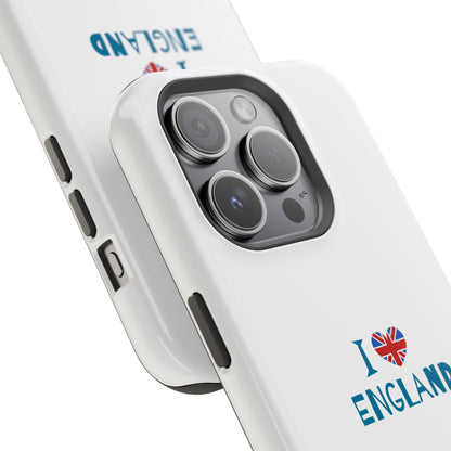 I Love England Magnetic Tough Cases, Phone Cover, Gift for Travelers, Souvenir, England Pride, Durable Phone Protection