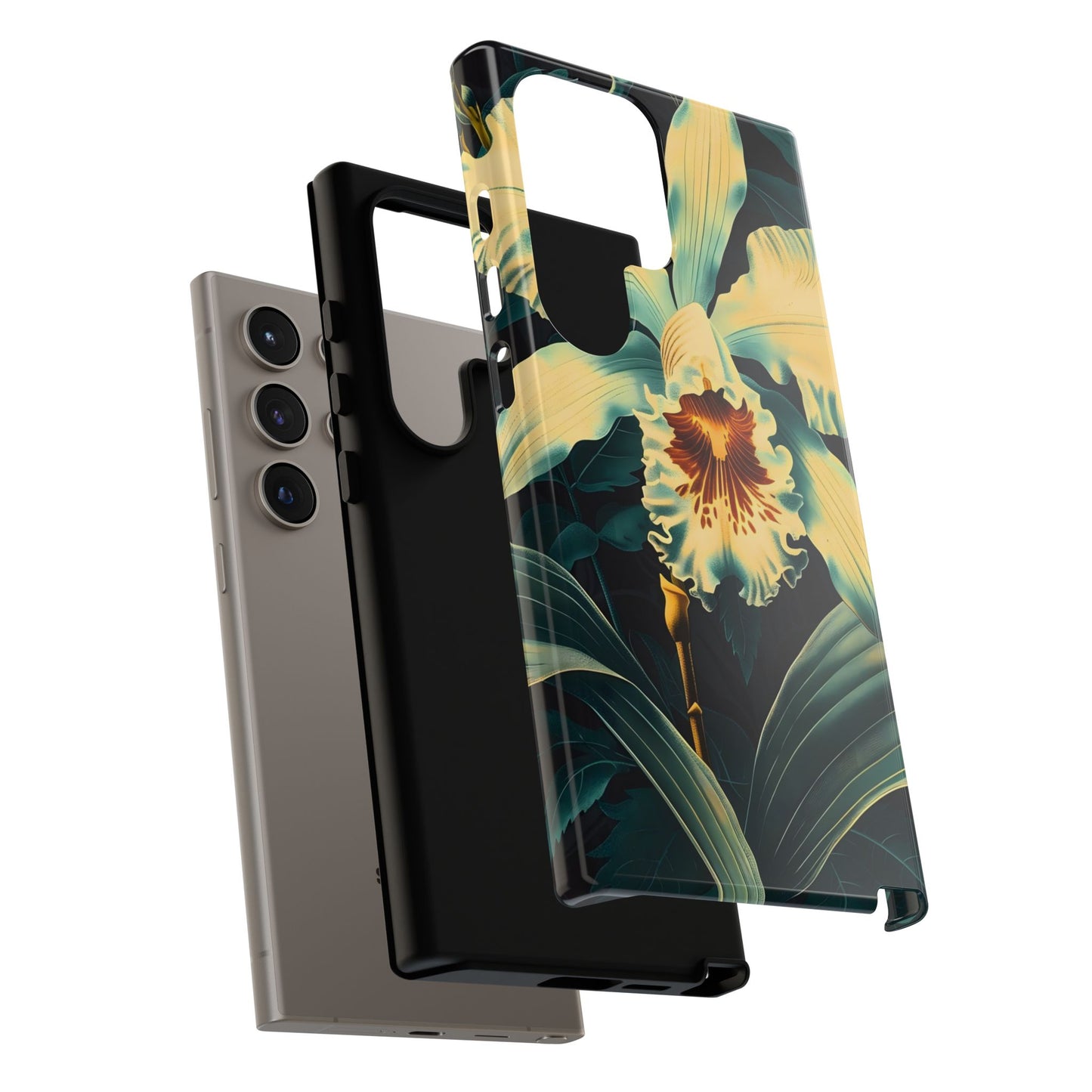 Floral Phone Case - Tough Cases with Orchid Design, Durable Smartphone Cover for Nature Lovers, Floral Gift for Her, Botanical [...]