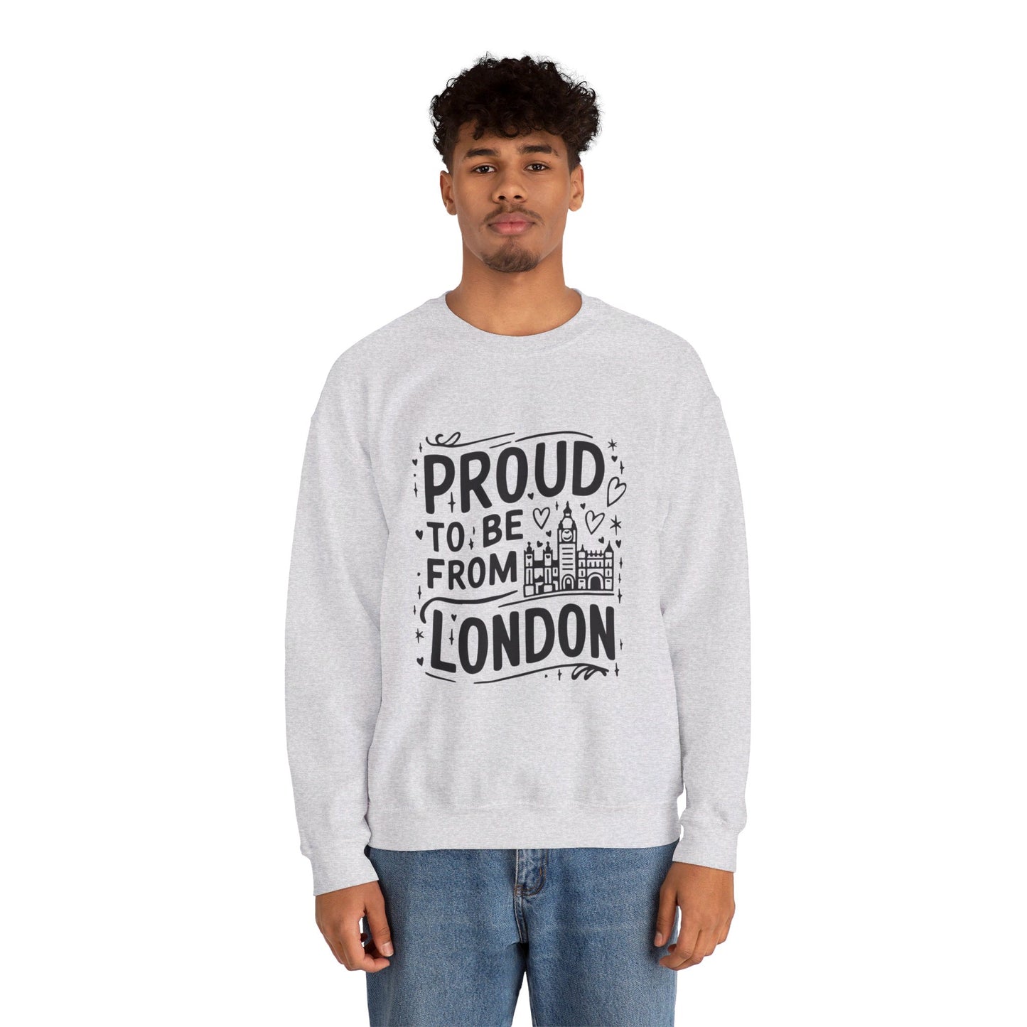 Unisex Heavy Blend™ Crewneck Sweatshirt Elegant- Proud To Be From London
