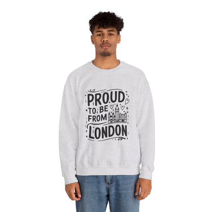 Unisex Heavy Blend™ Crewneck Sweatshirt Elegant- Proud To Be From London