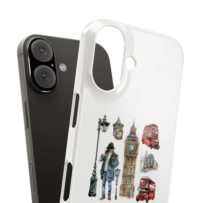 London-Themed Slim Phone Cases, Stylish Tech Accessories, Gifts for Travelers, Unique Mobile Covers, Trendy Phone Protection