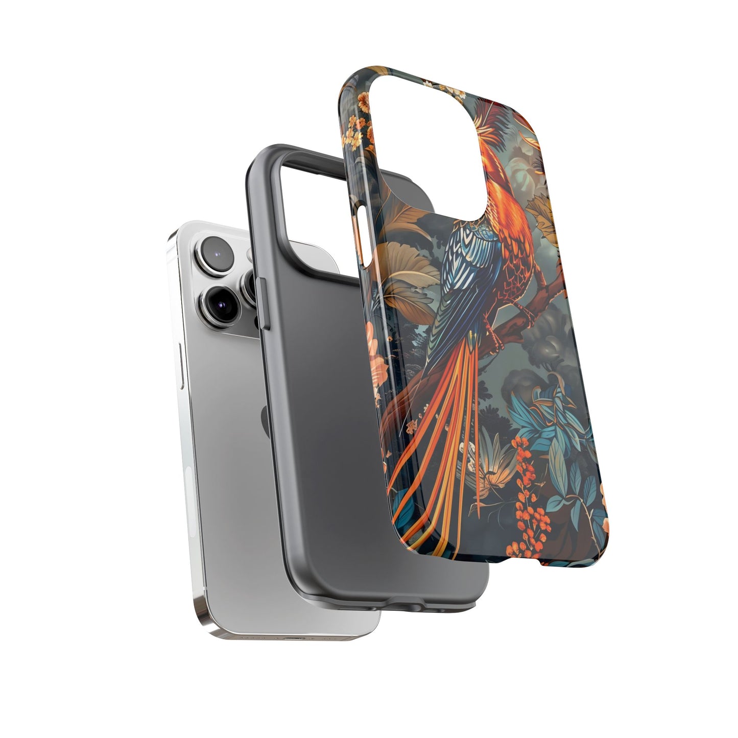 Vibrant Phone Case with Exotic Bird Design, Floral Phone Cover, Tough Case for Nature Lovers, Unique Gift Idea, Phone Accessory, [...]