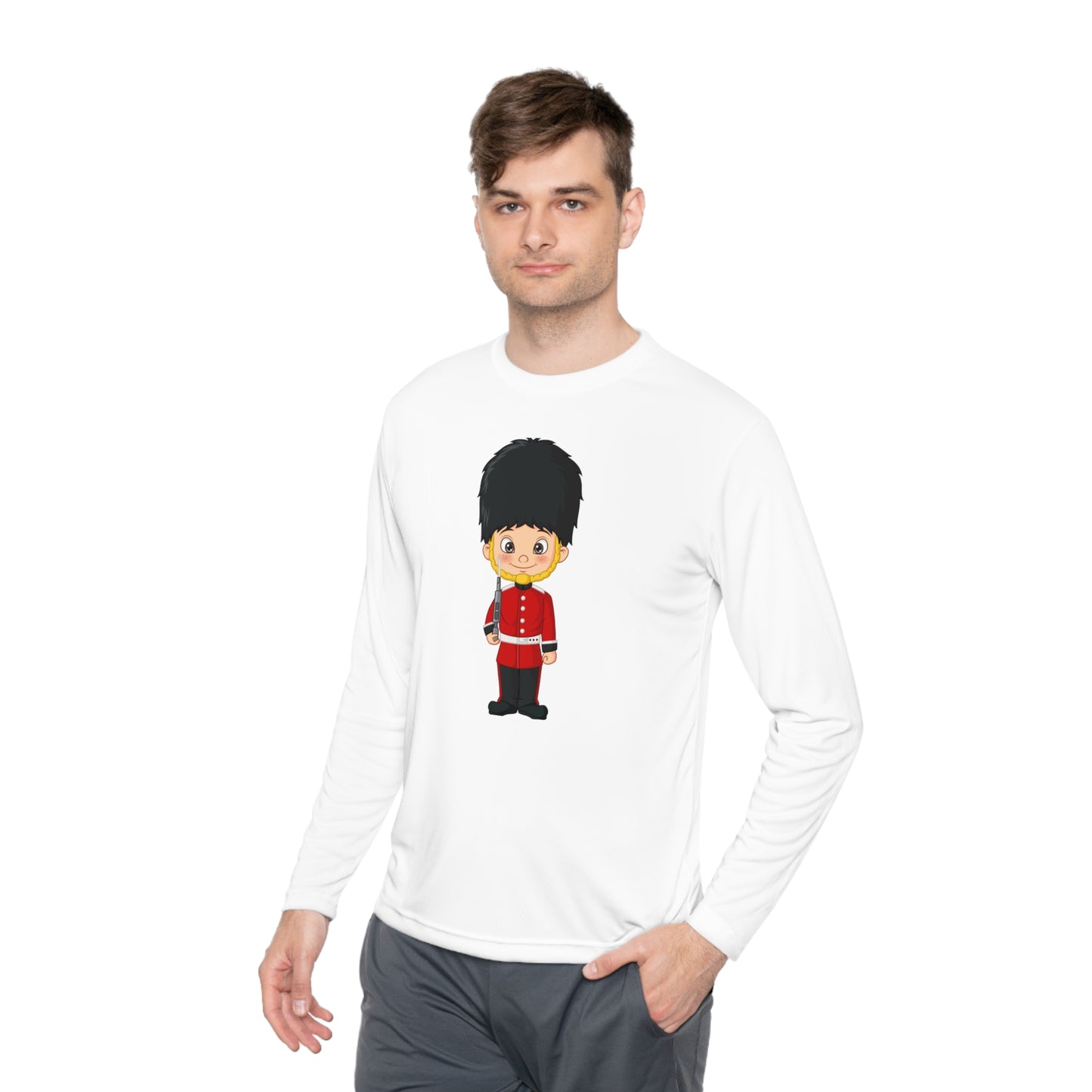 Unisex Lightweight Long Sleeve Tee - British Soldier - Classic Military Elegance and Honorable