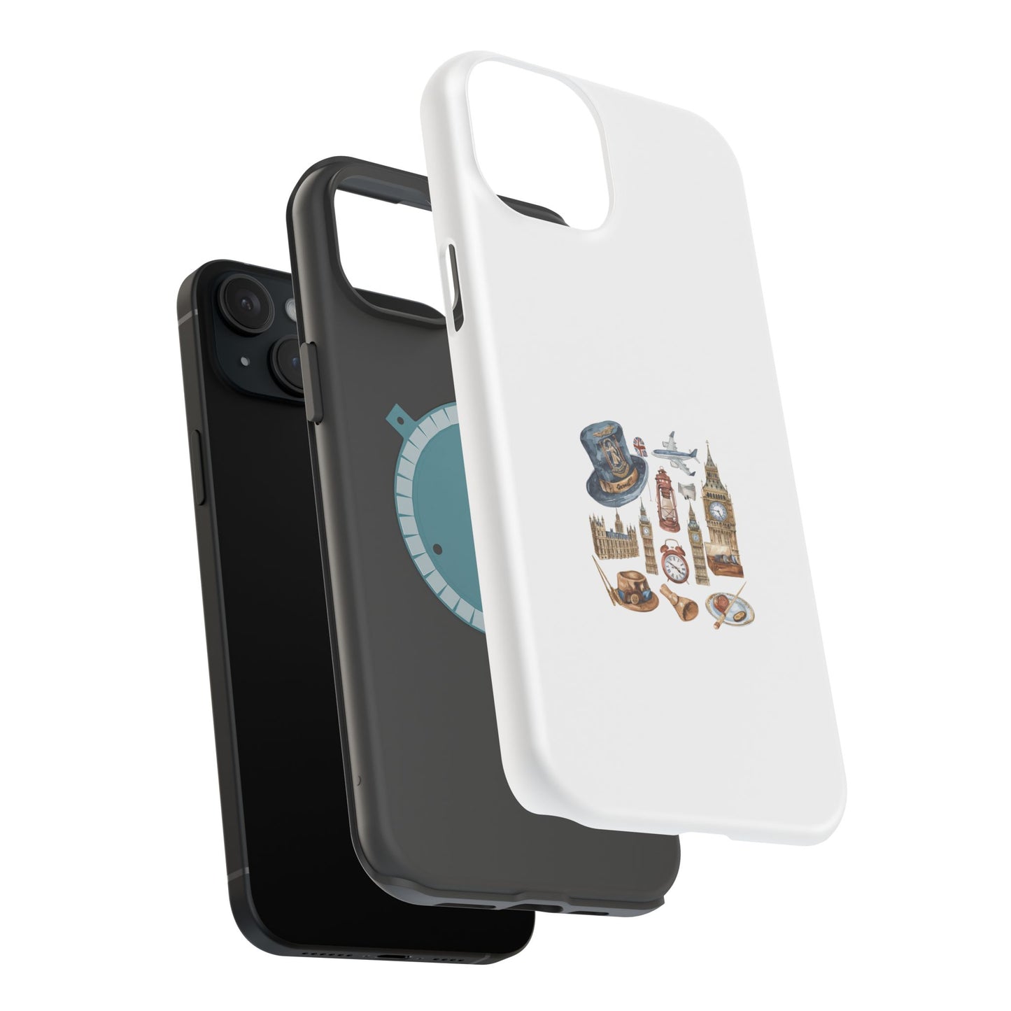 London Theme Magnetic Tough Cases, Phone Covers, Unique Gifts for Travelers, Travel Accessories, London Souvenirs