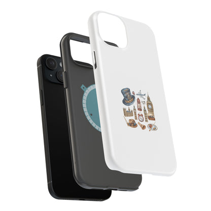 London Theme Magnetic Tough Cases, Phone Covers, Unique Gifts for Travelers, Travel Accessories, London Souvenirs