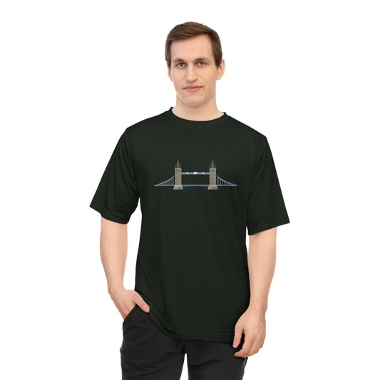 Unisex Zone Performance T-shirt - London Bridge - Iconic Landmark and Historical Beauty