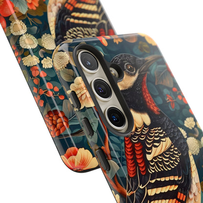 Nature-Inspired Phone Case with Floral Art, Tough Phone Cover, Protective Case, Gift for Nature Lovers, Unique Phone Accessory