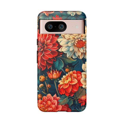 Floral Phone Case - Vibrant Tough Cases, Stylish Floral Cell Phone Cover, Gift for Her, Trendy Phone Accessory, Flower Design