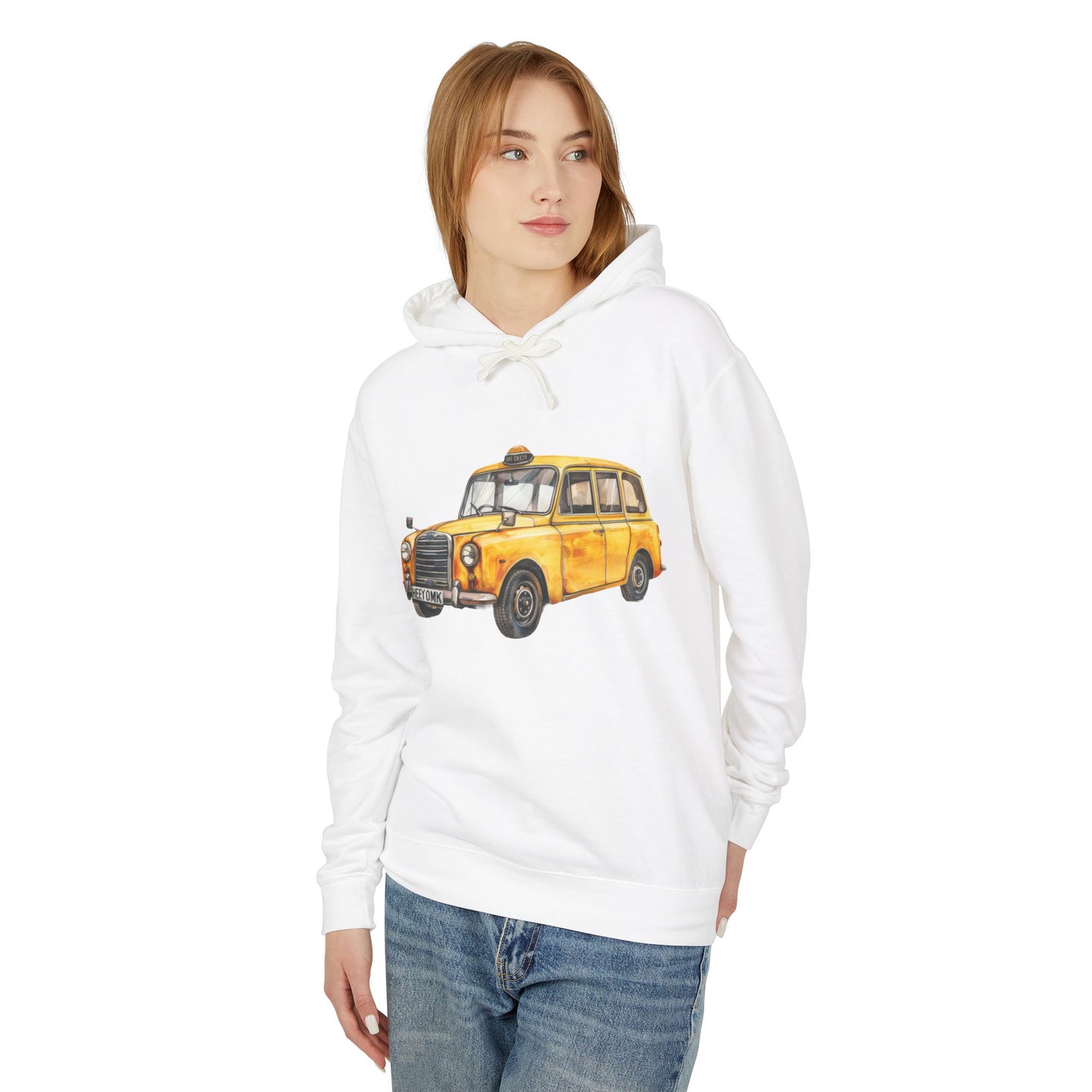 Unisex Lightweight Hooded Sweatshirt - British Vintage Car
