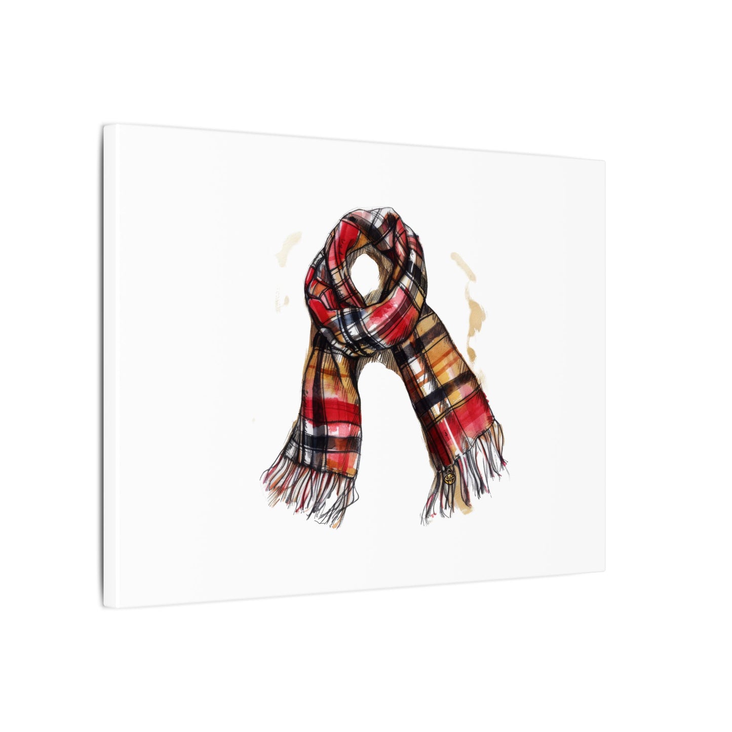 Autumn Scarf Canvas Art Print | Cozy Home Décor, Gift for Fall Lovers, Seasonal Wall Art, Unique Interior Design