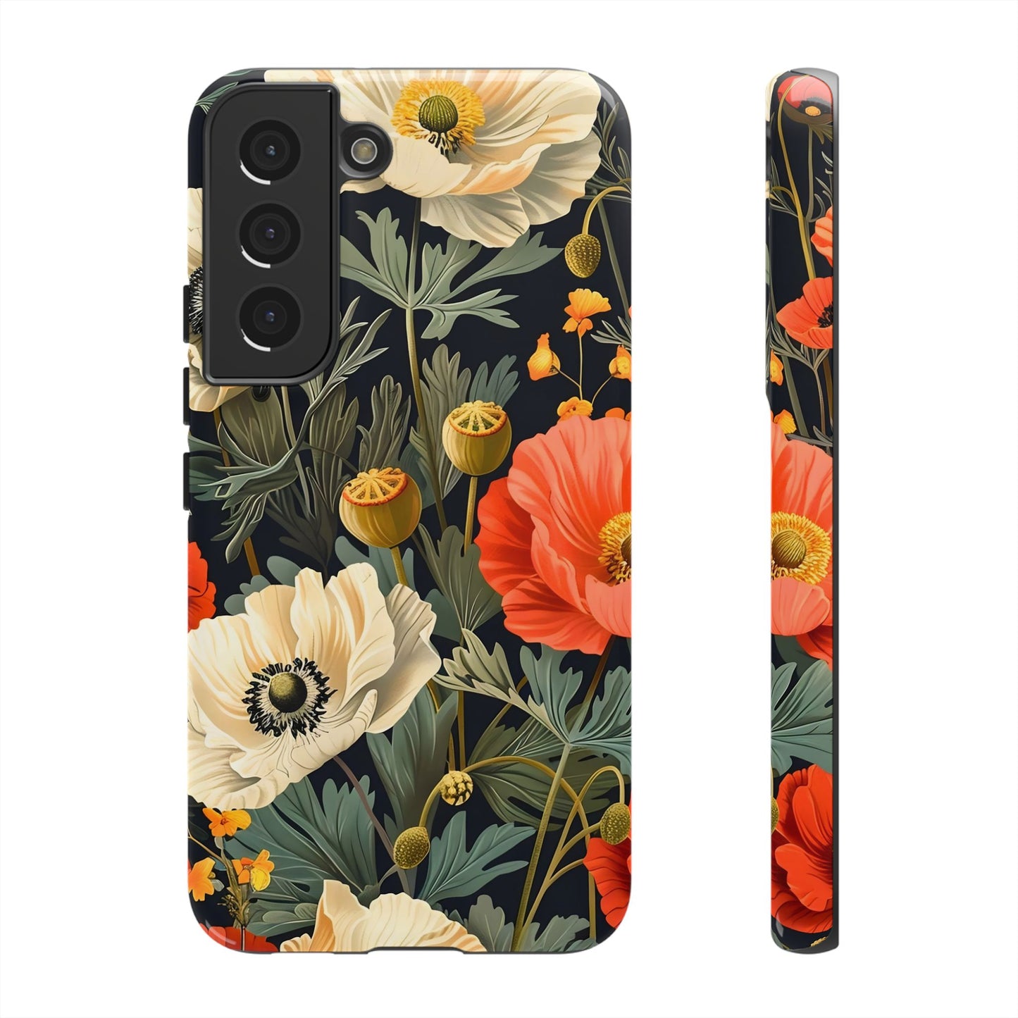 Floral Phone Case, Tough Cases with Botanical Design, Flower Protection Case, Gift for Nature Lovers, Eco-Friendly Mobile Cover