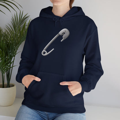 Unisex Heavy Blend™ Hooded Sweatshirt - Minimalist Safety Pin Design