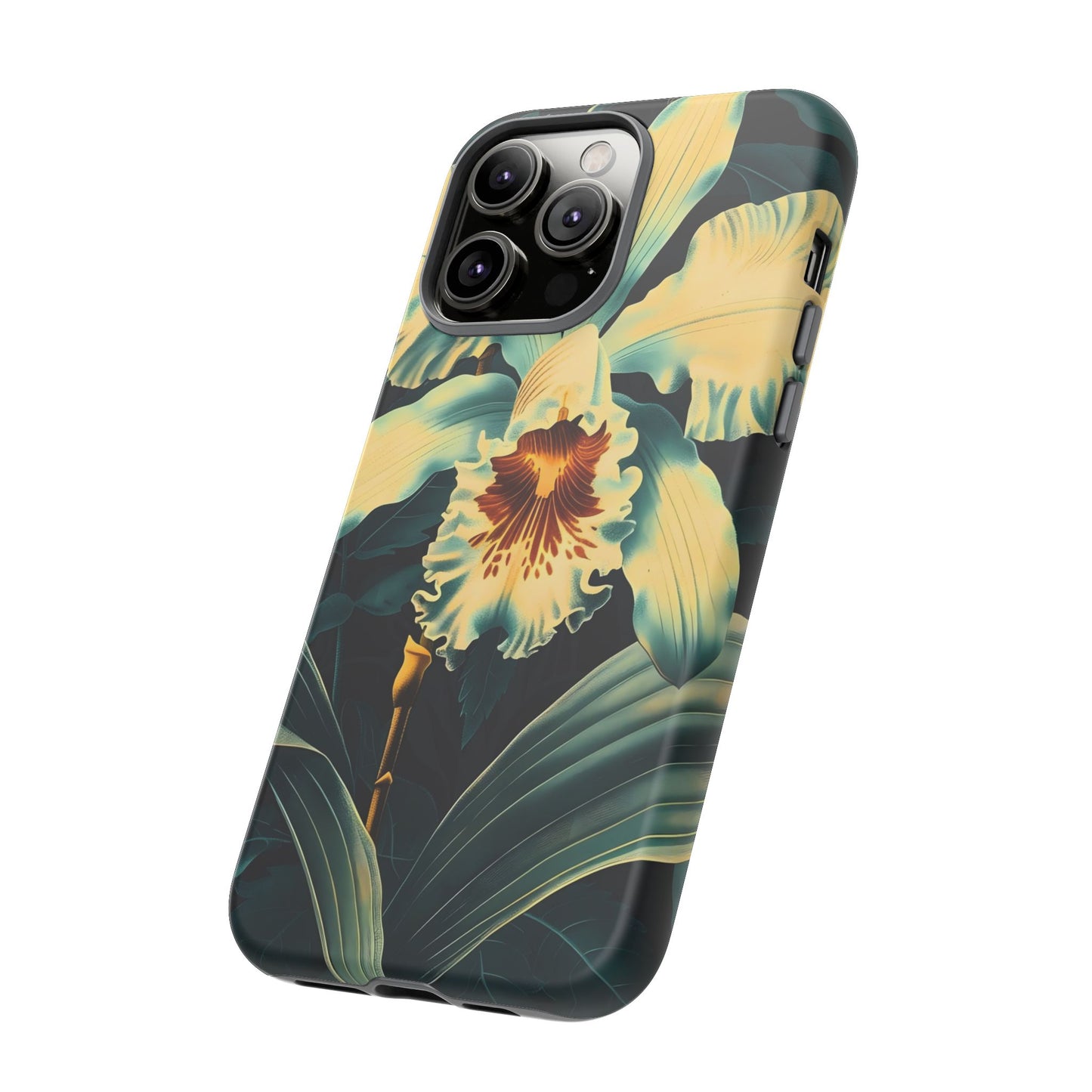 Floral Phone Case - Tough Cases with Orchid Design, Durable Smartphone Cover for Nature Lovers, Floral Gift for Her, Botanical [...]