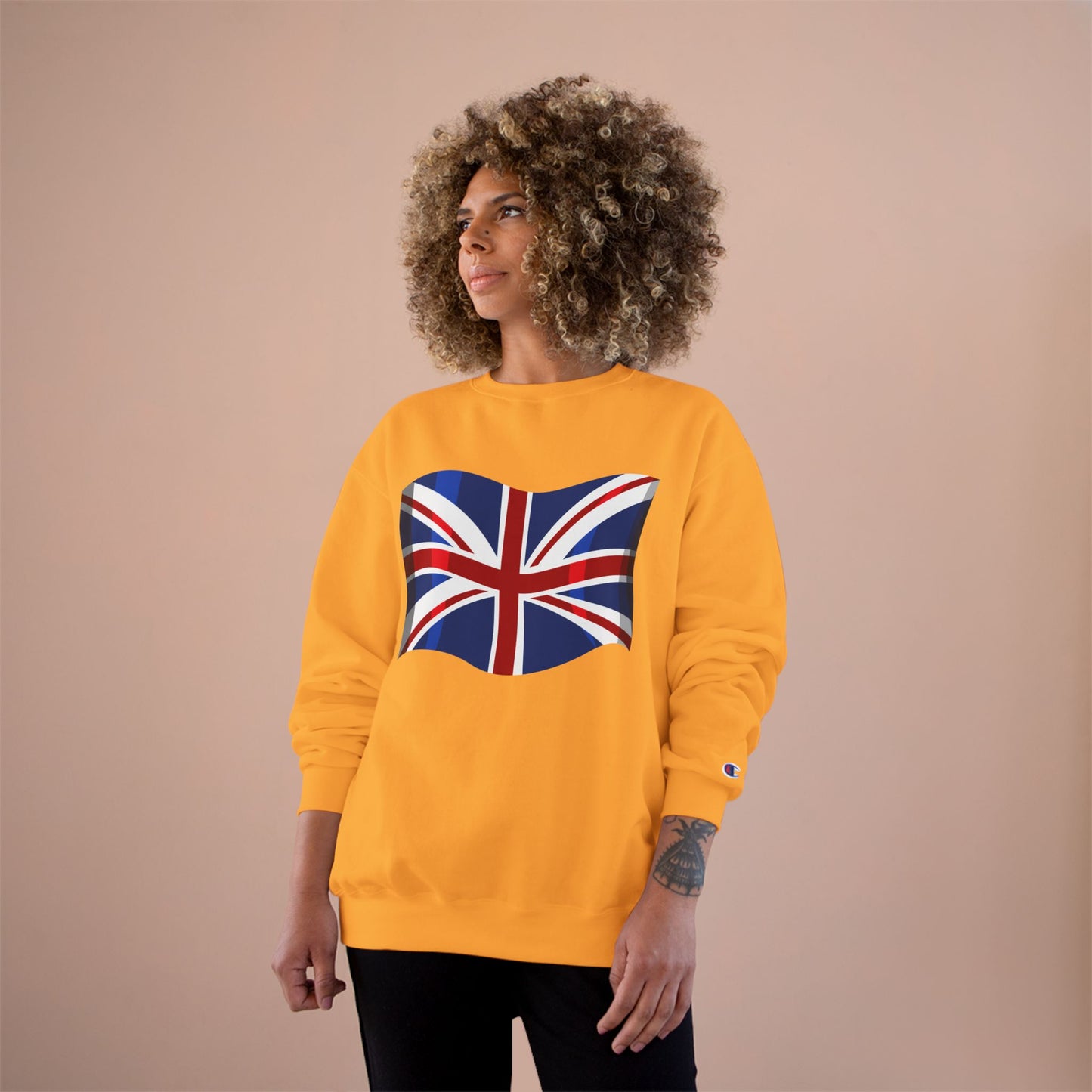 Champion Sweatshirt - Classic UK Flag Design - Union Jack Symbol