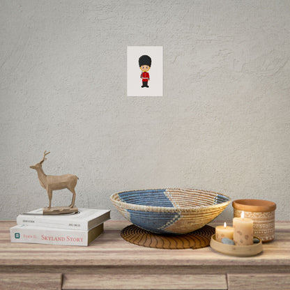Whimsical Soldier Rolled Poster Art, Children's Room Decor, Cute Wall Art, Nursery Wall Hanging, Gift for Kids