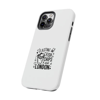 Feasting on Fish & Chips Tough Phone Case - London Inspired Design