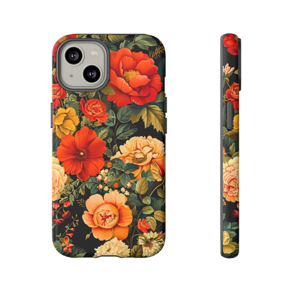 Floral Phone Case, Tough Cases, Decorative Tech Accessories, Gift for Her, Nature Lover Gift, Boho Style Case, Spring Floral Cover