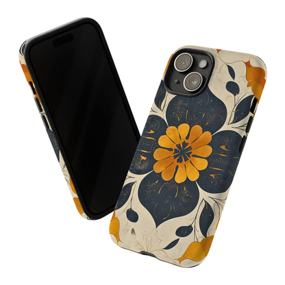 Floral Phone Case - Tough Cases, Botanical iPhone Cover, Vintage Flower Design, Durable Smartphone Protection, Unique Gift Idea