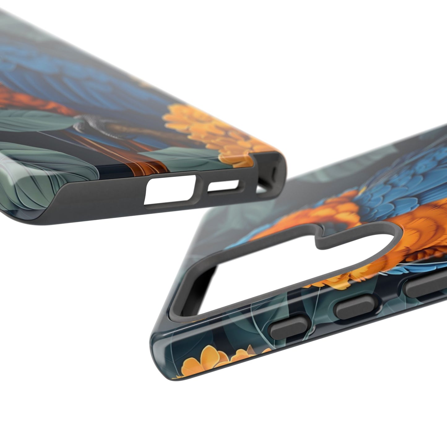 Tropical Parrot Phone Case - Tough Cases, Colorful Phone Cover, Nature Lover Gift, Floral Design, Bird Lover Accessory