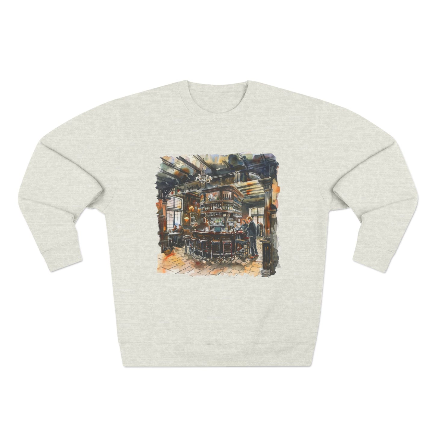 Unisex Crewneck Sweatshirt - London Pub Interior British Tavern