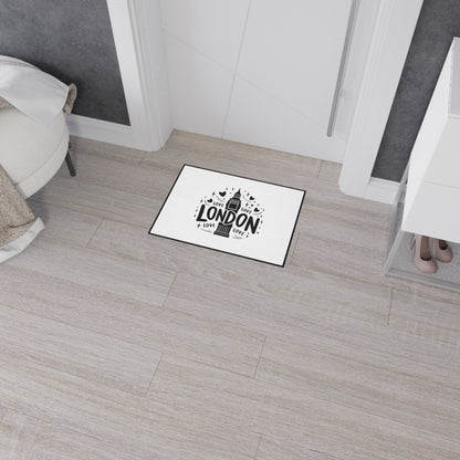 London Love Heavy Duty Floor Mat | Home Decor, Entryway Rug, Gift for Travelers, Living Room Accessory, Fun Doormat